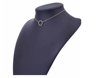 Chain metal ring short necklace 4324459119602