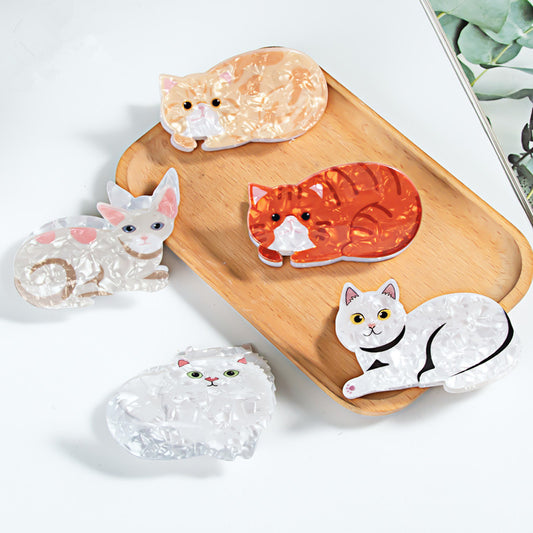 Cat Cartoon Print Grip Jewelry Headdress Barrettes 432ad619 ded2 4f37 919b 0db131b63b6c