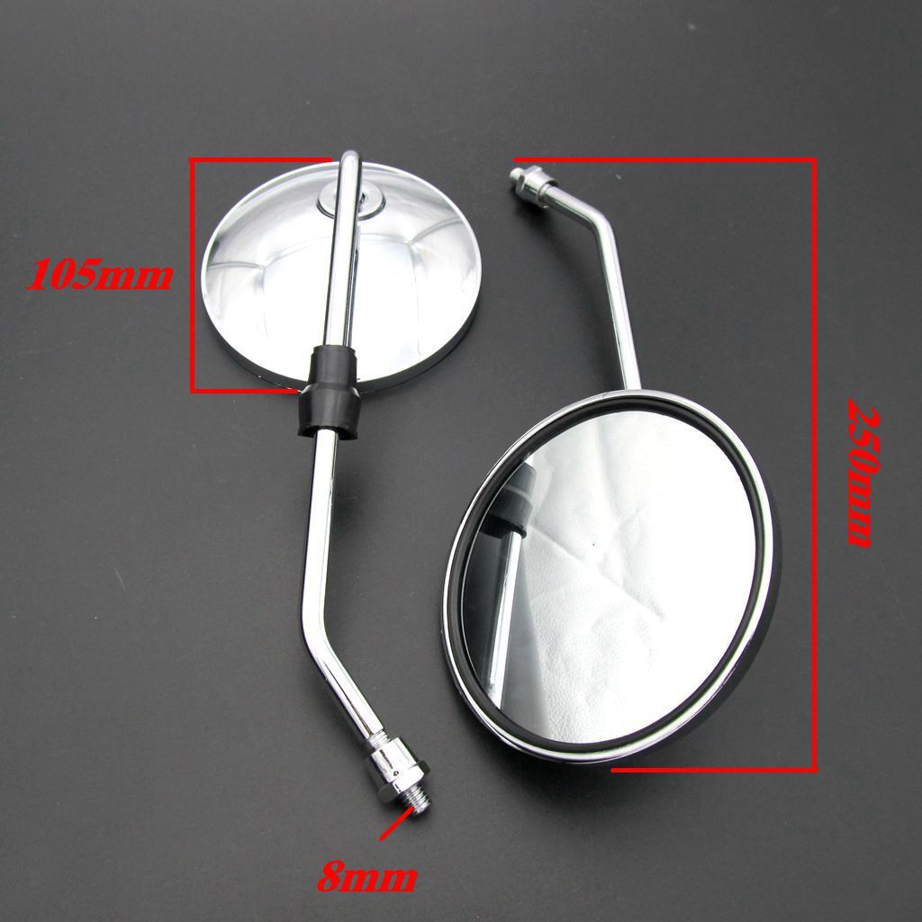 Motorcycle round mirror full metal reflector 4331746239018