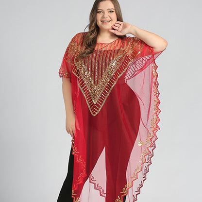 Personalized Batwing Sleeve Women's Casual Shawl 43362e94 a77a 4d71 97e5 1b4f3971847c