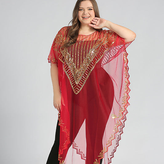 Personalized Batwing Sleeve Women's Casual Shawl 43362e94 a77a 4d71 97e5 1b4f3971847c