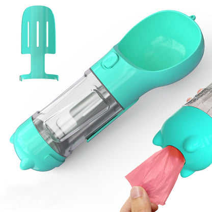Pet Water Bottle Feeder Bowl Garbage Bag Storage Portable Pet Outdoor Travel 3 In 1 Dog Water Bottle 4337373179613