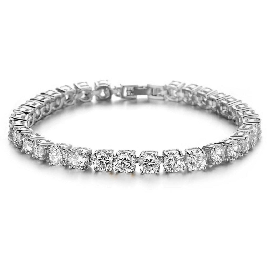 Hip Hop Bracelet Iced Out Single Row Rhinestones Chain Bling Tennis Charm Bracelets Zirconia Bracelets Link Chain Jewelry 433