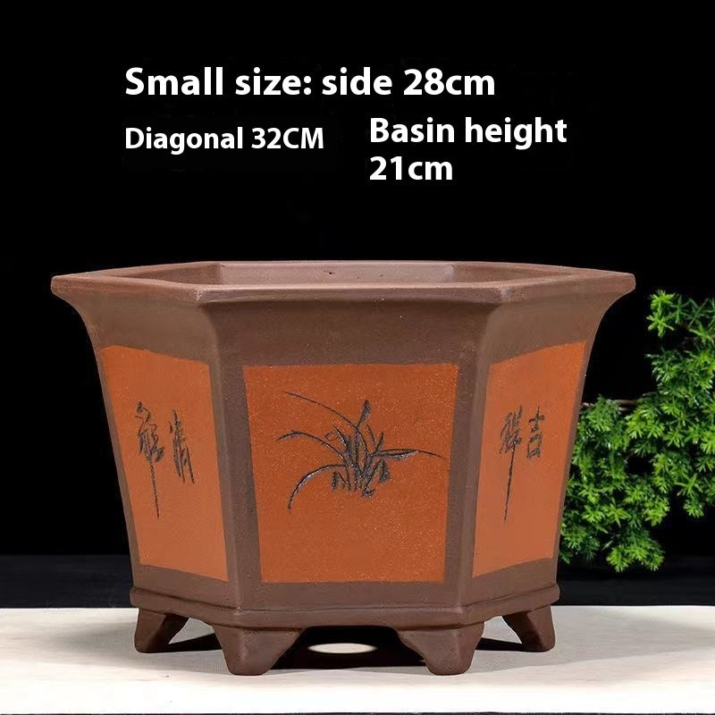 Purple Sand Flowerpot Breathable Bonsai Pot Orchid Pots Banyan Potted Green Radish 43435429 5ed3 40d7 8e86 0fa8777822e8