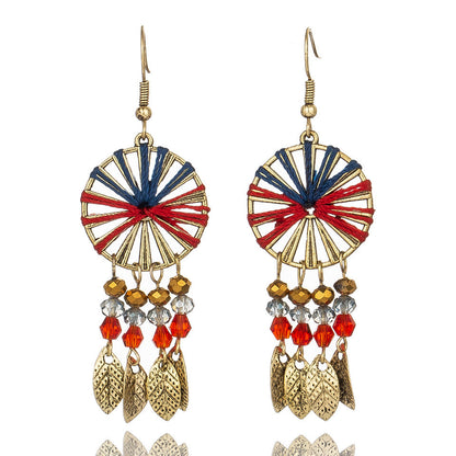 Drop-shaped alloy pendant earrings 4347713032372