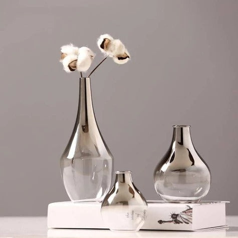 Silver Gradient Style Home Decoration Glass Vase 4360998337622