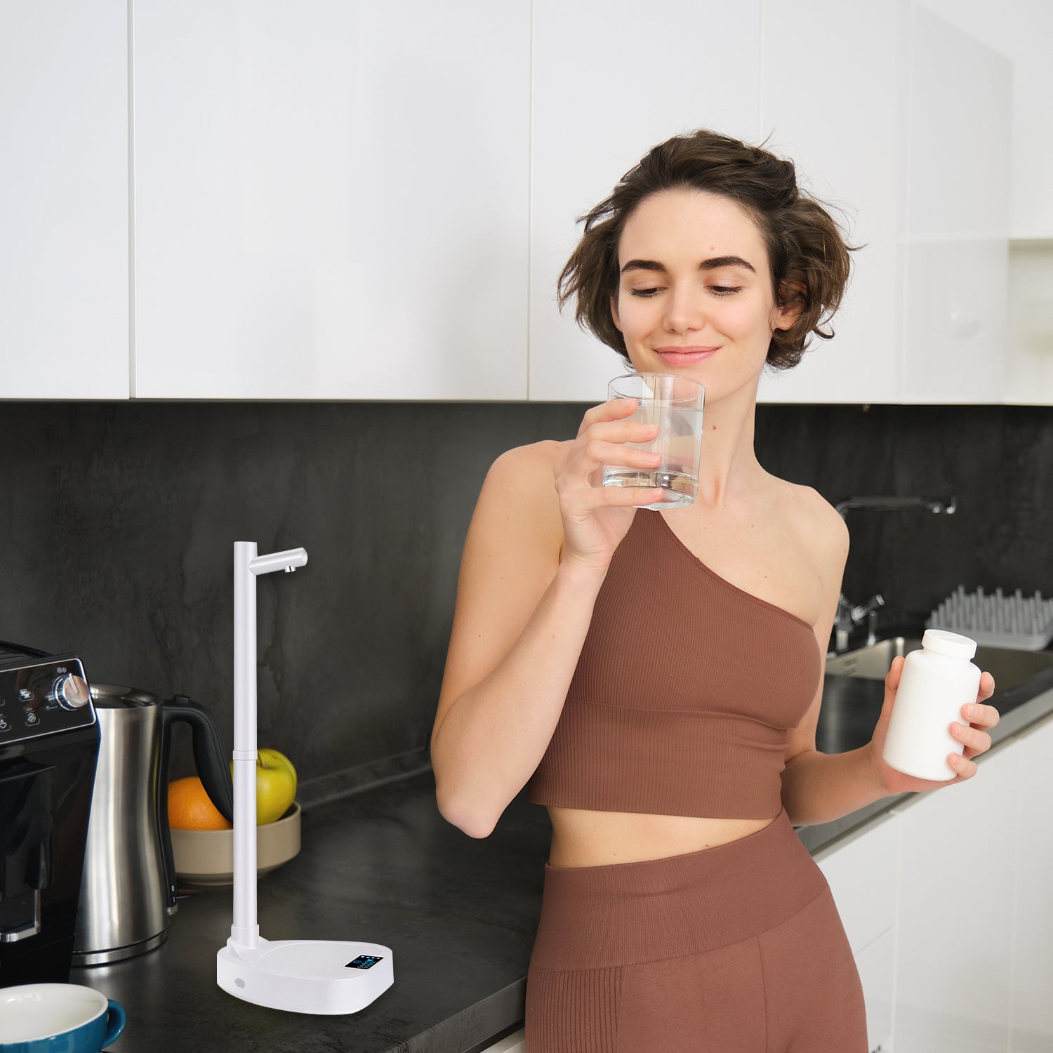 Added Extension Tupe Water Dispenser Automatic Water Bottle Desktop Rechargeable Water Dispenser With Stand 43695812 bfc5 43f