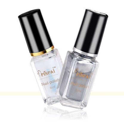 Mirror silver nail polish plating metal mirror silver oil 6ml environmental nail polish factory direct sales 4371057409934 08