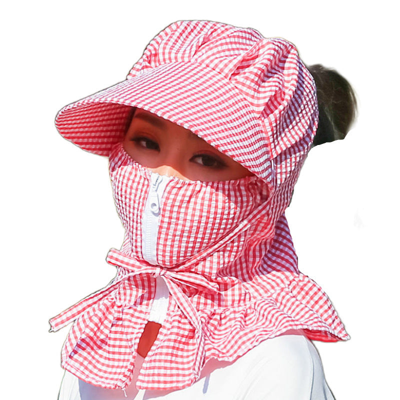 Sun protection hat female cover face summer 4380962138263