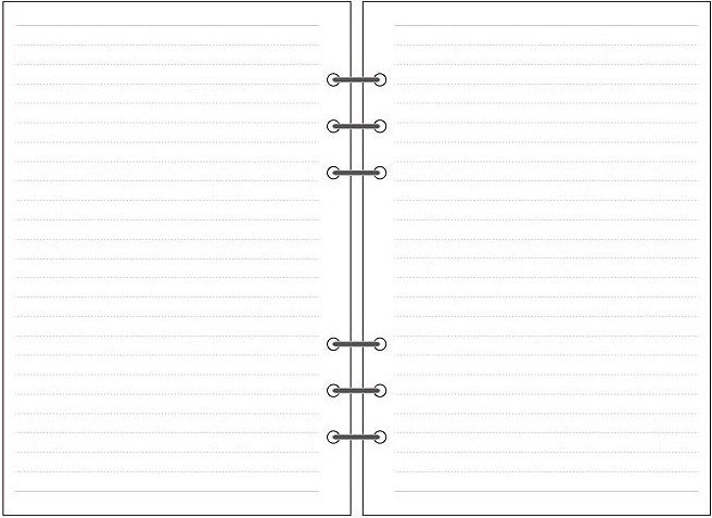 6-hole Notebook Loose-leaf Refill Blank Dot Matrix Horizontal Line - 图片 10