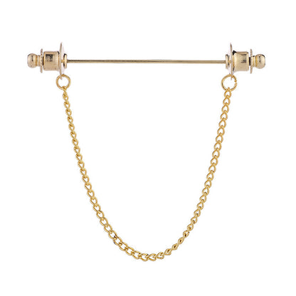 Metal Chain Tassel Pin Men's Shirt Bar Shaped Pin Suit Collar Pin Collar Buckle Accessories 438db4c7 8cc6 4a27 8f81 67d531b46