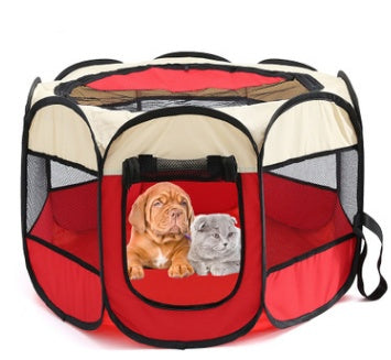 Fast folding octagonal pet fence, 600D Oxford cloth, waterproof and catching cat, dog cage, pet cage 4390875452271