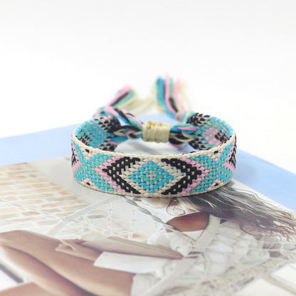 Bohemian Color Woven Bracelet Wristband For Fans 43937208 6bbe 4245 804c 4c56f14281ad