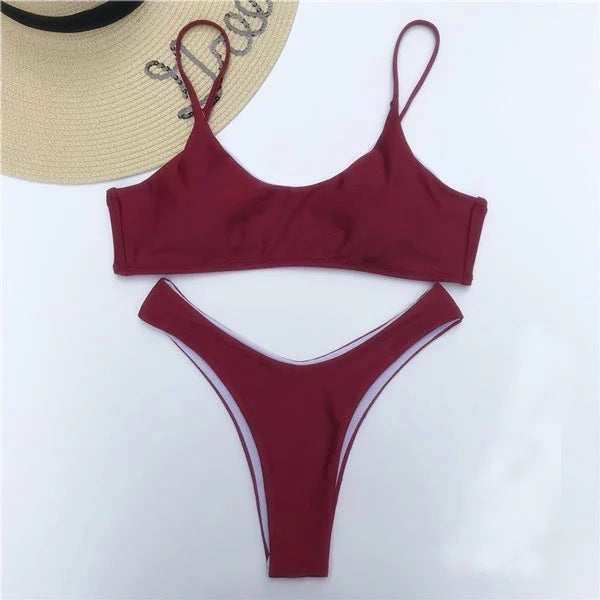 Women's Simple Clean Solid Color Bikini Swimsuit 43a2d001 cf16 442d 805a 86fd6e1a1bc2