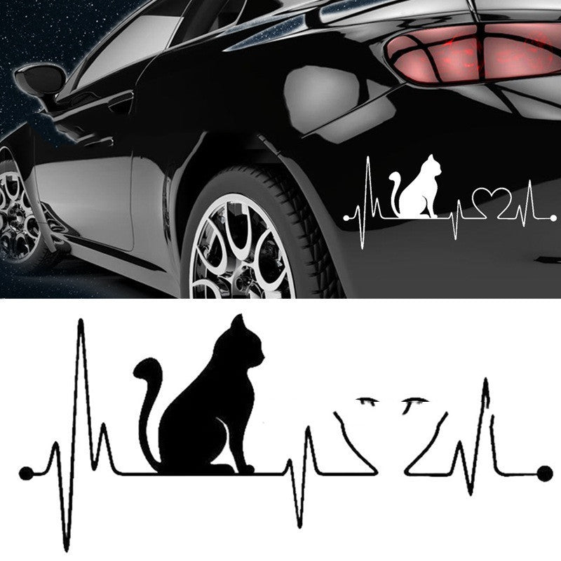 Pet Cat Heartbeat Lifeline Vinyl Sticker 43ab7217 1664 4bec a151 7fdabfd3ee4c