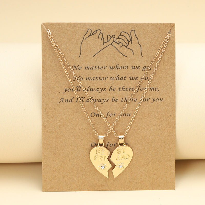 Best Friend Heart Clavicle Chain Friendship Card Necklace 43b28177 bb1e 4575 b1a6 7d19ab71fe83 a2e9cd3b f7aa 4be2 9306 c09cb7