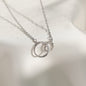 S925 Sterling Silver Niche Design Circle Necklace 43bb55ee c4d9 4767 add7 c174e3e8856d