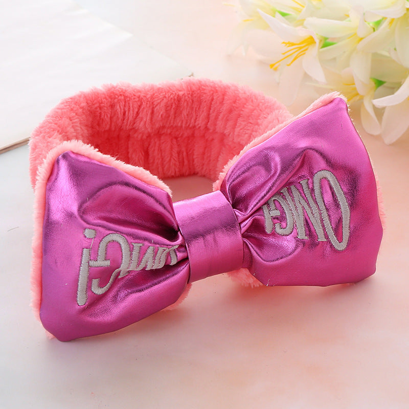 Cute Letters Bow Hair Band Girls Makeup And Face Wash Hair Band 43c7aca6 57f4 4ce1 aa3b 22ad06aeb697