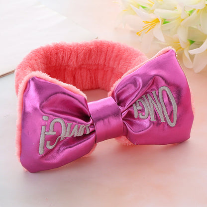 Cute Letters Bow Hair Band Girls Makeup And Face Wash Hair Band 43c7aca6 57f4 4ce1 aa3b 22ad06aeb697