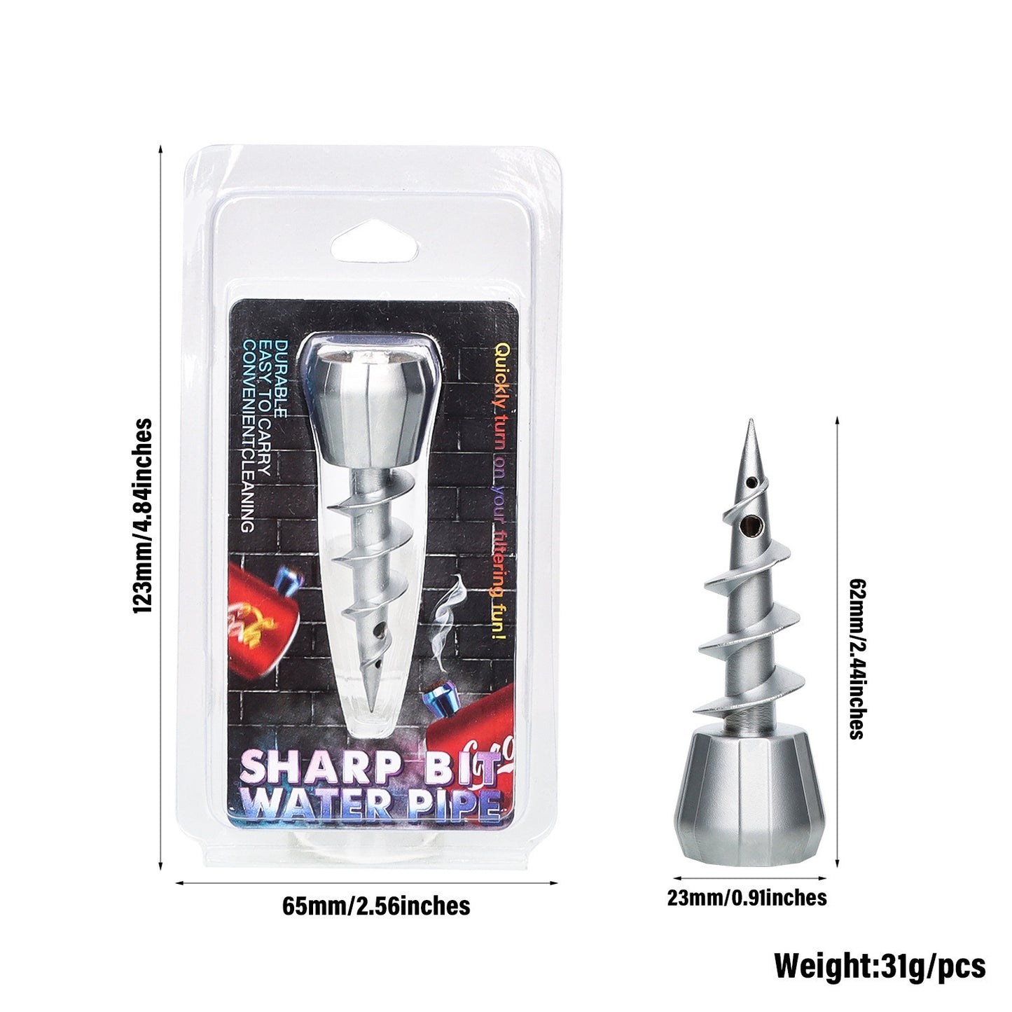 23mm Metal Screw Shape Hookah Metal Gun Head Accessories - HD Wireless Product #3