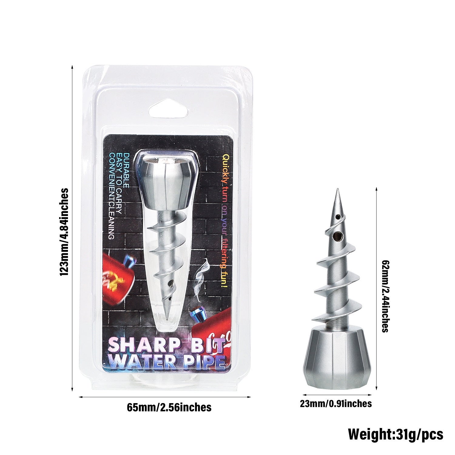 23mm Metal Screw Shape Hookah Metal Gun Head Accessories - HD Wireless Product #3