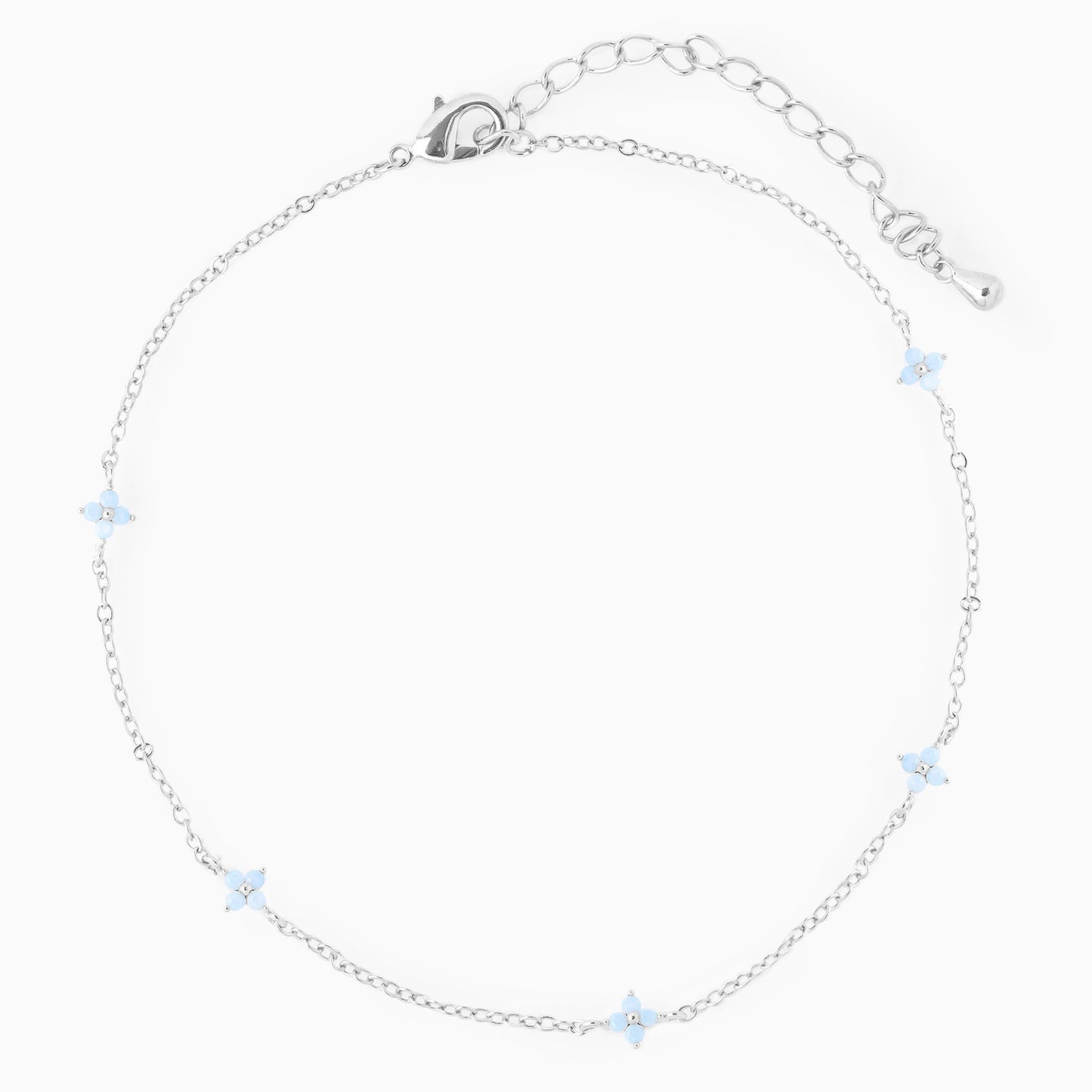 Women's Fashion Blue Flower Anklet 4401f86f 2e90 40b9 99c5 542c191e1c3f