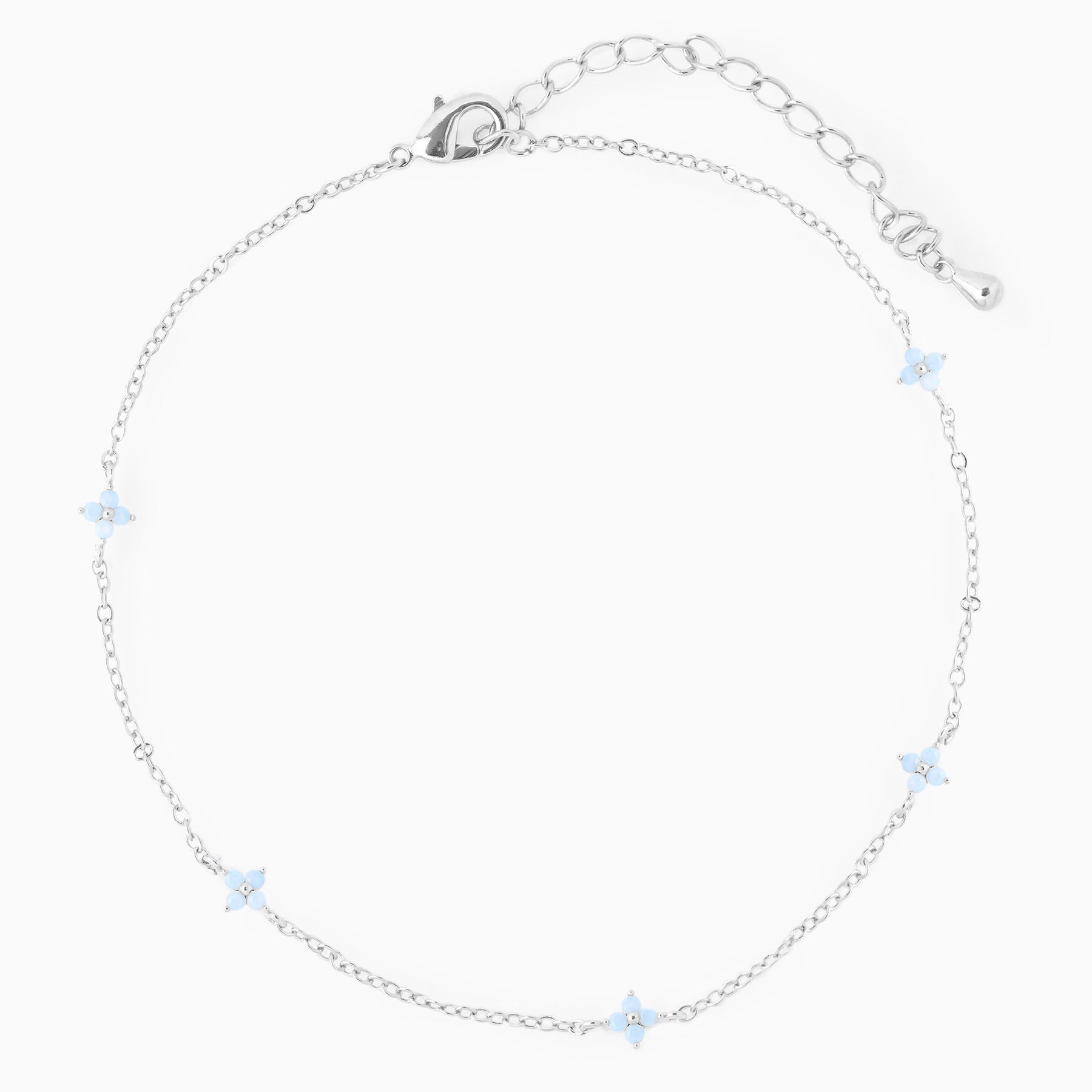 Women's Fashion Blue Flower Anklet 4401f86f 2e90 40b9 99c5 542c191e1c3f