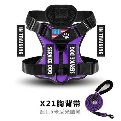 Shock Absorption Night Vision Reflective Pet Tactical Chest Strap 4402d711 88b6 4d82 9f49 f4b9278282e1