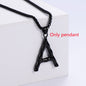 Three-dimensional 26 English Letter Pendant Necklace Fashion Jewelry Titanium Steel Couple Ornament 4408ba8e 7536 442b 8882 6