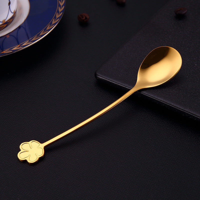304 Stainless Steel Spoon Gold Plated Dessert Spoon Coffee Stir Spoon Stainless Steel Ice Bar Spoon - HD Wireless Product #7