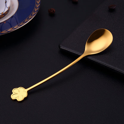 304 Stainless Steel Spoon Gold Plated Dessert Spoon Coffee Stir Spoon Stainless Steel Ice Bar Spoon - HD Wireless Product #7