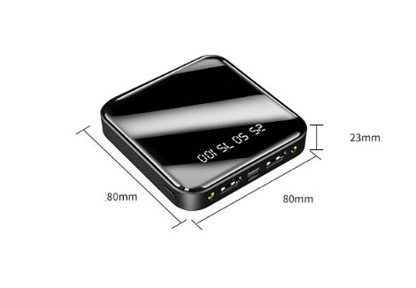 Mini Power Bank 20000 MAh Portable Mirror Digital Display Power Bank - 图片 14