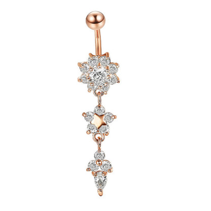 Human puncture medical steel drop belly button