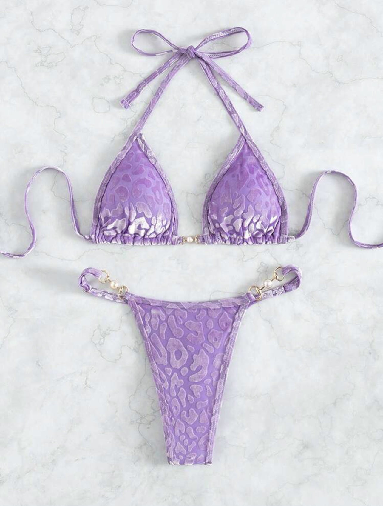 T-shaped Pearl Leopard Special Fabric Swimwear Swimsuit Bikini 4439e9c8 efc5 4774 b0ad 56ea65bfa862 ed6ea218 9d24 4050 9728 8