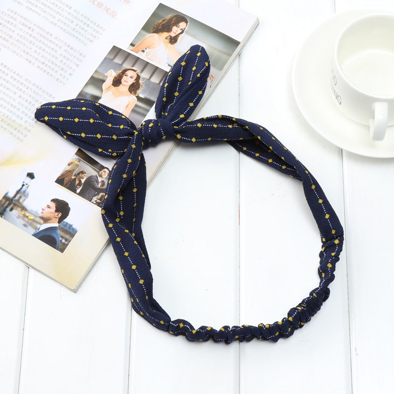 Big bow tie bunny ears headband 4440446466351