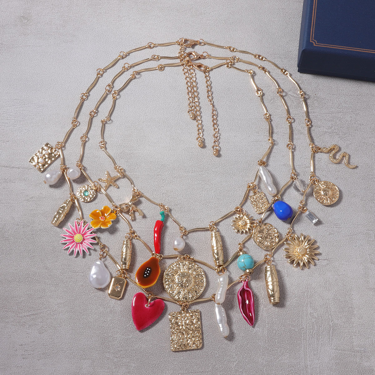 Fashion Multi-layer Twin Alloy Snake Women's Necklace 444200ff 67a3 4199 948f e7dc803604a2