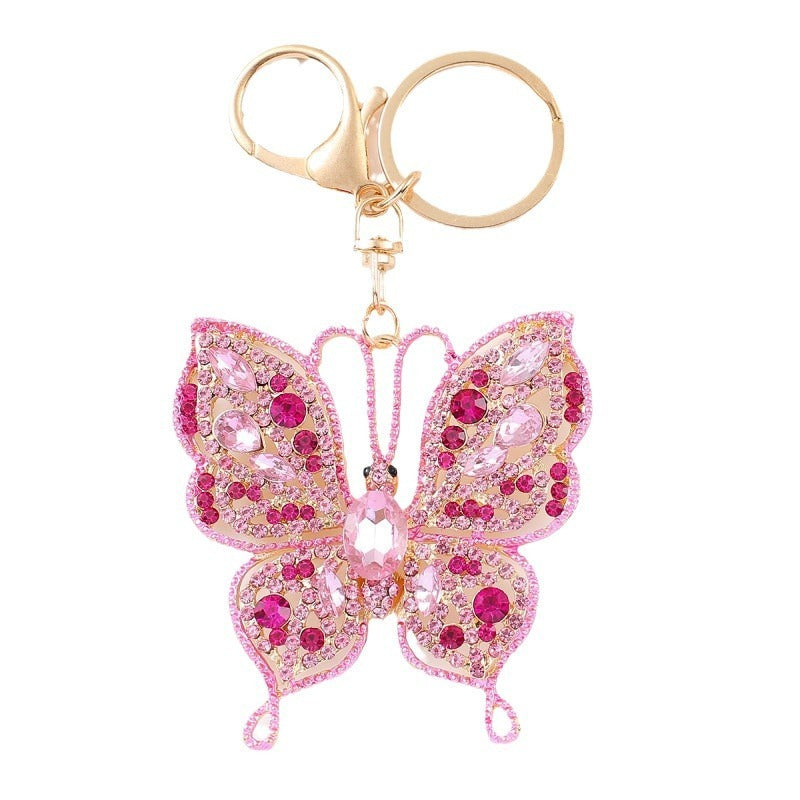 Metal Rhinestone Butterfly Keychain Small Pendant 4442adf5 dbb9 48da 86bf efb37d613562