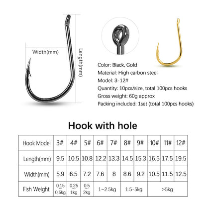 100pcs fish hooks - HD Wireless Product #2