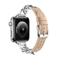 Stainless Steel Leather Single Row Denim Chain Iwatch Strap 445d97b4 85f3 4134 a223 f85b55e9acb6