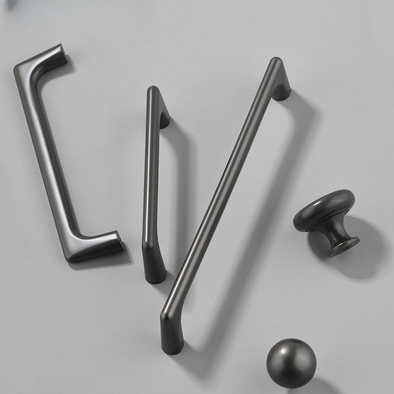 Nordic Cabinet Door Handle Modern Minimalist Black Gray Wardrobe Zinc Alloy Handle Kitchen Cabinet 44a68dd0 3854 469b 8679 eb