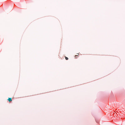 Blue Five-pointed Star Ear Buckle Clavicle Chain 44a8c79b 997b 43fb 84a1 bde19091b3ae
