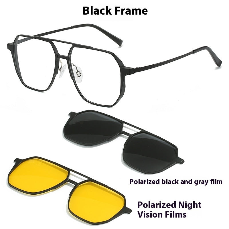 Driving Men's Three-in-one Magnetic Aluminum Magnesium Glasses 44abe209 f2f1 46d6 9bc0 8c04e39f6744 trans