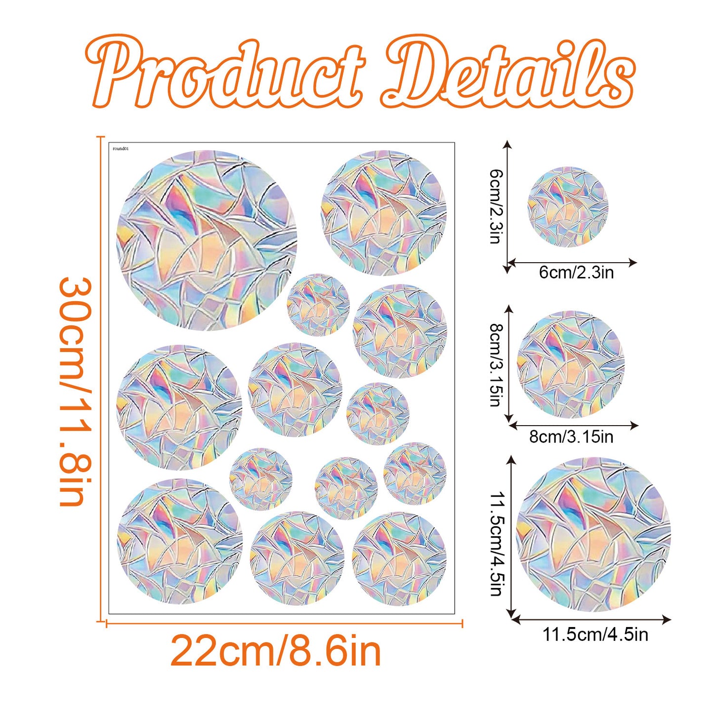 Rainbow Prism Electrostatic Glass PVC Decorative Colorful Window Stickers 44b25cd3 2d07 488a b4d5 9c78076b33bf