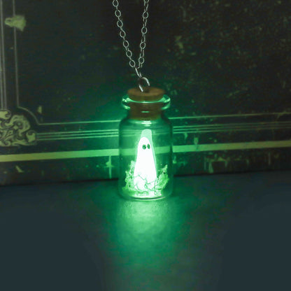 Halloween Style Luminous Ghost Drift Bottle Necklace Earrings 44cf4418 15bf 44e4 b32b e184aaa7d904
