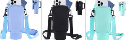 Slok Water Bottle Carrier Bag, Compatible With 40oz Tumbler With Handle, Modern Water Bottle Holder With Simple Adjustable St