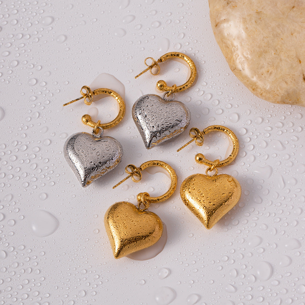 Fashion Elegance Retro French Entry Lux Heart-shaped Stainless Steel Ear Clip 44e7c9b7 b37c 491b b4d6 6f5ef5766313
