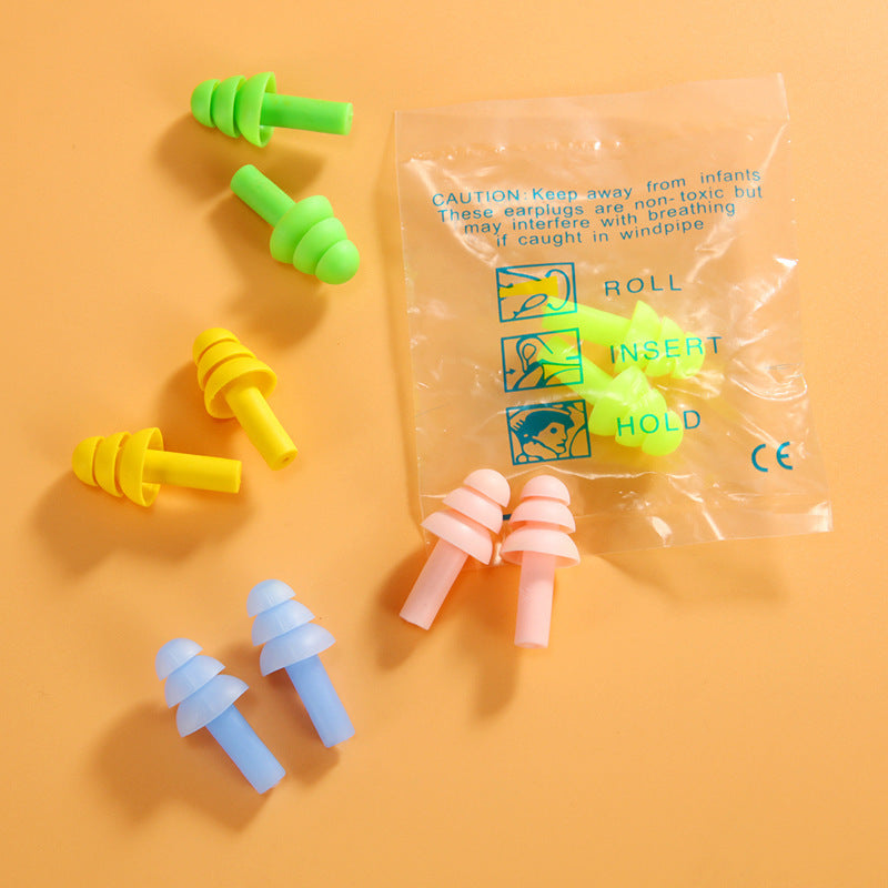Silicone noise reduction waterproof earplugs 450467044704
