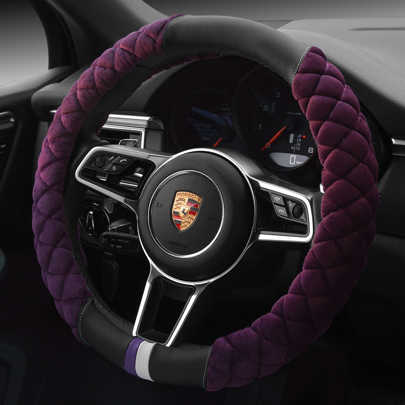 Universal Car Steering Wheel Cover Winter Decoration Cute 38cm Plush Footprint Auto Automobile Vehicle Steering Wheel Protect