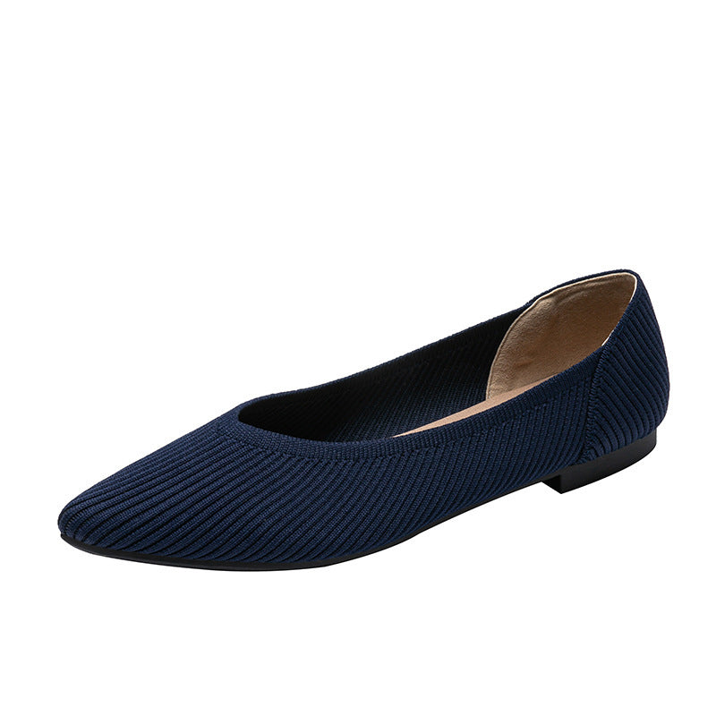 Summer New Flying Woven Princess Soft Bottom Pointed Toe Shallow Mouth Female Versatile Single-layer Shoes 451b4a1b 0fb6 400c