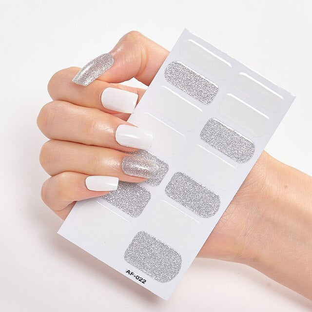 Solid Colors And Creative Nail Art Creative Women Salon Nail Decoration Fashion Nail Polish Nails Sticker Designer Nail Strip